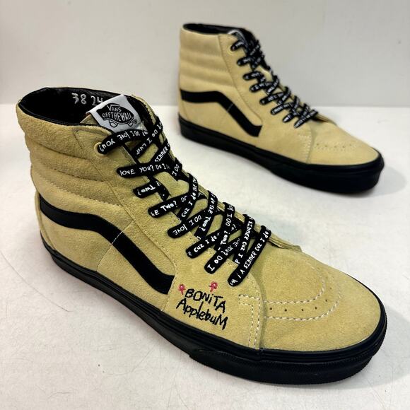WORN ONCE Vans Sk8-Hi A Tribe Called Quest (Yellow) Suede Bonita Applebum M 9 - Picture 4 of 11